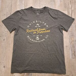 Quiksilver Charcoal Tee - Radical Times Print